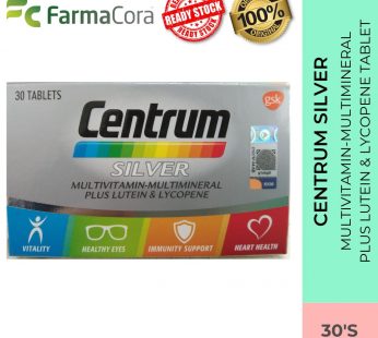 CENTRUM SILVER Multivitamin-Multi Mineral Plus Lutein & Lycopene Tab 30’s