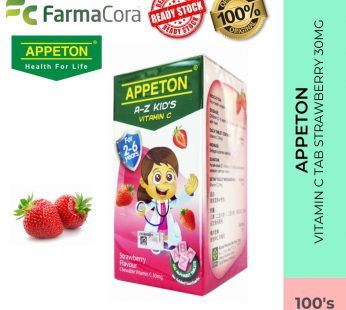 APPETON Vitamin C Tab Strawberry 30mg 100’s