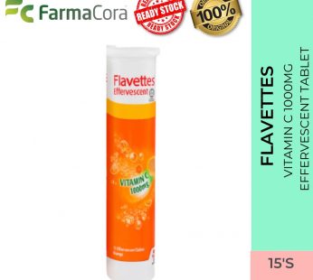 FLAVETTES Vitamin C 1000mg Effervescent Tab (Orange) 15’s