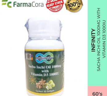 INFINITY Sacha Inchi Oil 1000mg & Vitamin D3 1000IU Softgels 60’s