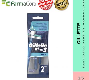 GILLETTE Blue II Plus Ultra Sensitive Chromium Coating 2’s