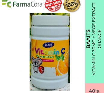 BAAITS Vitamin C 30mg + Vege Extract Orange 40’s