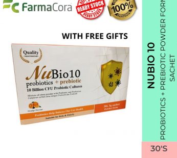 NUBIO10 Probiotics+Prebiotics 3g x 30 Sachets