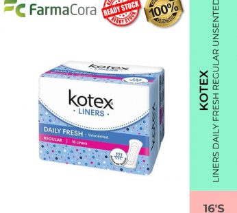 KOTEX Liners Daily Fresh Regular Unsented 16’s