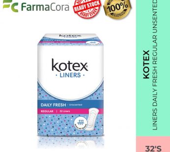 KOTEX Liners Daily Fresh Regular Unscented 32’s
