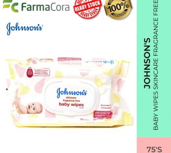 JOHNSON Baby Skincare Baby Wipes Fragrance Free 75’s